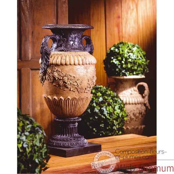Vases-Modèle Roman Vase, surface pierres romaine combinés au fer-bs2116ros/iro