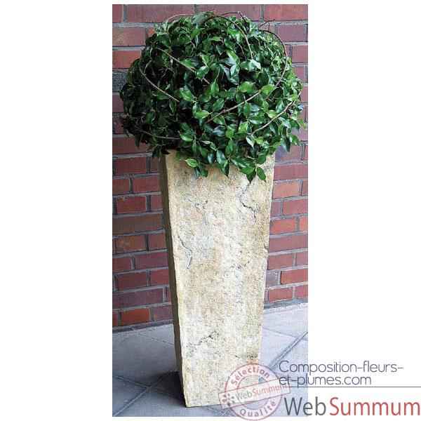 Vases-Modèle Quarry Pedestal Planter, surface aluminium-bs2133alu