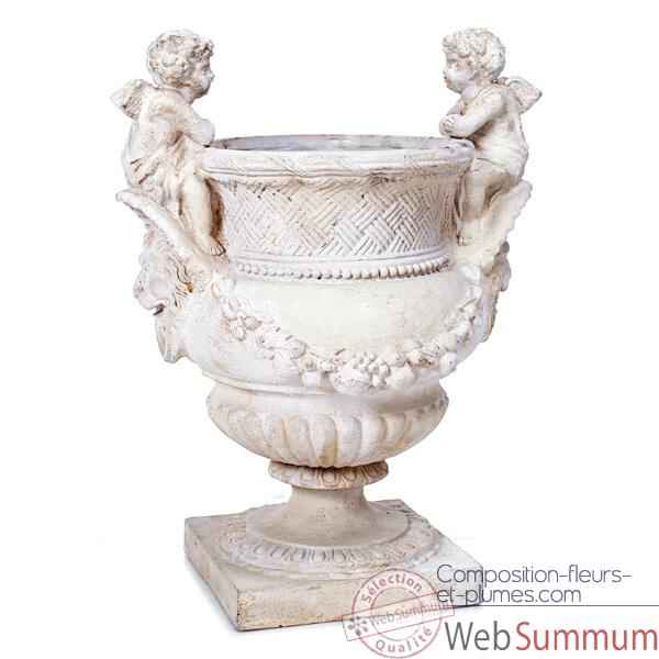 Vases-Modèle Cherub Urn, surface pierre romaine-bs3060ros