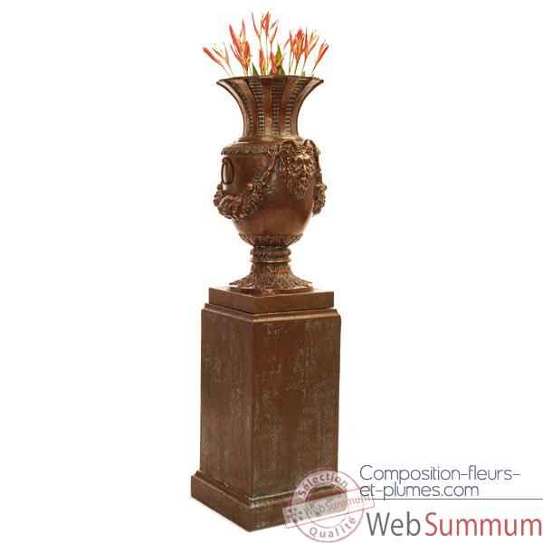 Vases-Modele Brussels Urn, surface bronze avec vert-de-gris-bs3223vb