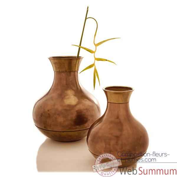Vases-Modèle Perla Jar, surface bronze nouveau-bs3261nb