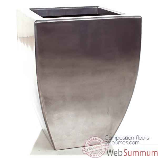 Vases-Modele Kobe Planter, surface aluminium-bs3326alu