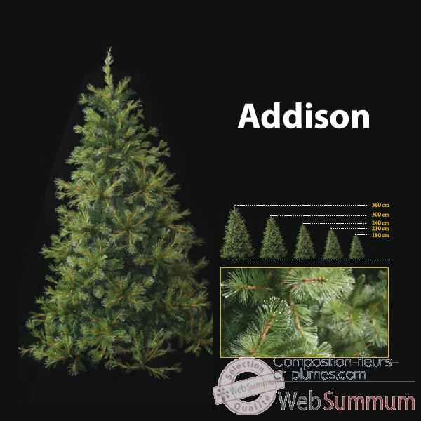 Sapin de Noël 180 cm Professionnel Addison Hard Needle Pine Tree Vert