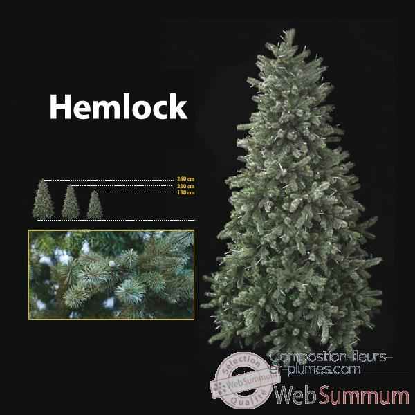 Sapin de Noël 180 cm Professionnel Hemlock Downswept Pine Tree 400 lumières Vert